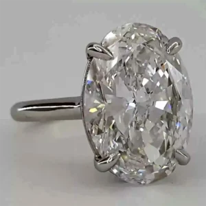 GIA Certified 6.40 Carat Oval Platinum Ring