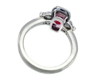 GIA Certified 2 Carat Fancy Orangy Pink Diamond Ring