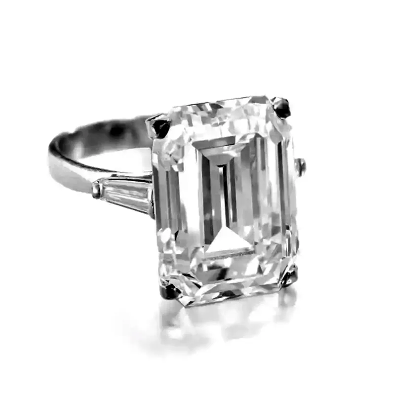 Rare GIA Certifed 10 Carat Emerald Cut Engagement Platinum Ring 1 GIA Certifed 10 Carat Emerald Cut Engagement Platinum Ring