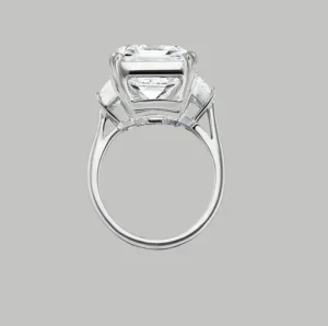Flawless GIA Certified 6 Carat Emerald Cut Diamond Ring Ideal Proportions