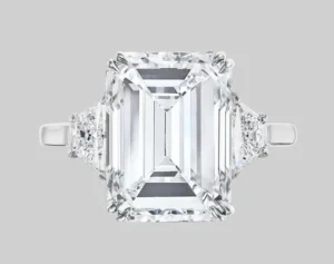 Flawless GIA Certified 6 Carat Emerald Cut Diamond Ring Ideal Proportions