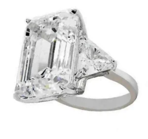 TYPE 2A Golconda Type 10 Carat Emerald Cut Diamond Ring