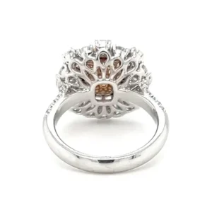 GIA Certified 2.55 Carat Cushion Cut Pinkish Purple Diamond Engagement Ring