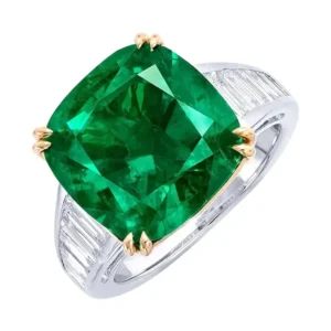 Emilio Jewelry AGL Certified 9.30 Carat Muzo Colombian No Oil Investment Ring