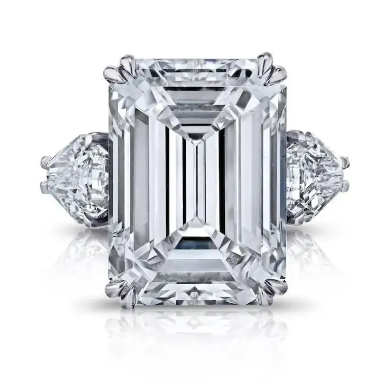 GIA Certified 20 Carat Emerald Cut Diamond Engagement Ring 1 GIA Certified 20 Carat Emerald Cut Diamond Engagement Ring