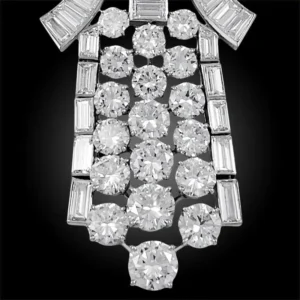 Boucheron Diamond Platinum Necklace And Brooch 1950