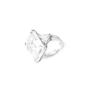 A Masterpiece of Rarity and Radiance 15 carat Flawless Emerald Cut Diamond Ring