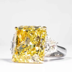 Shreve Crump & Low GIA Certified 20.24 Carat Fancy Intense Yellow Diamond Ring