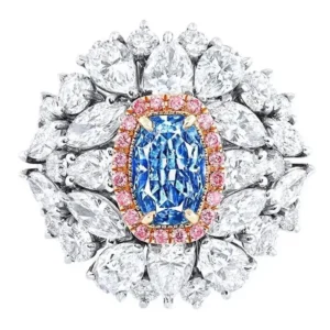 Emilio Jewelry GIA Certified Fancy Intense Blue Diamond Ring