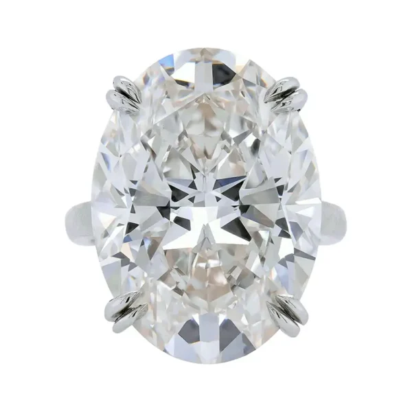 Diana M Platinum GIA Certified 23.88 CTS OVAL Diamond Ring