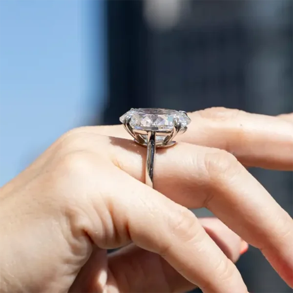 Diana M Platinum GIA Certified 23.88 CTS OVAL Diamond Ring