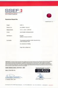 10.34ct No-Heat Burmese Ruby & Diamond Earrings GRS & Gübelin Certified