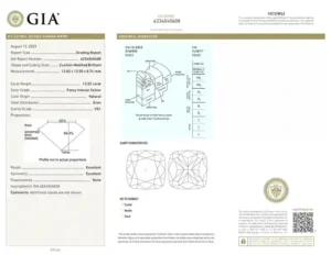 Cushion Cut Fancy Intense Yellow 13.02 Carat Diamond GIA Certified Ring