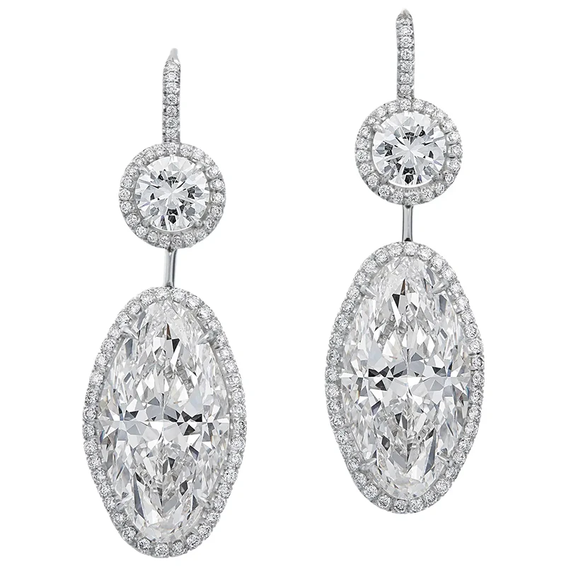 Diana M. Platinum Fashion Earrings Featuring 33.44 Cts Diamonds 1 Diana M. Platinum Fashion Earrings Featuring 33.44 Cts Diamonds