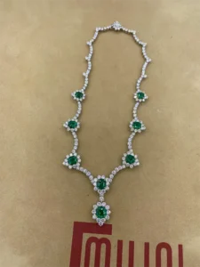 Emilio Jewelry Certified Muzo Colombian Vivid Green Emerald Diamond Necklace 12 Emilio Jewelry Certified Muzo Colombian Vivid Green Emerald Diamond Necklace