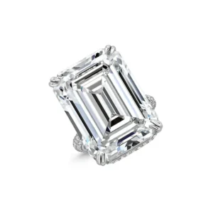 10.85 Carat Emerald Cut Diamond Ring Type IIA D Color Internally Flawless