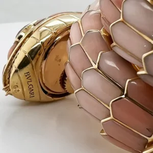 Exquisite Bulgari Serpenti Vintage Pink Coral Bracelet-Watch circa 1970 10 Bulgari Serpenti Vintage Pink Coral Bracelet-Watch circa 1970