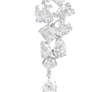 HARAKH GIA Certified 32 1/3 CT Colorless Diamond Dangling White Gold Earrings