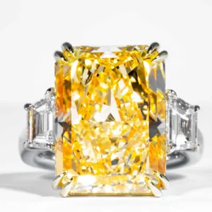 Shreve Crump & Low GIA Certified 17.01 Carat Fancy Yellow Radiant Diamond Ring