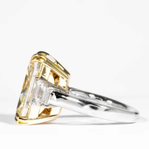Shreve Crump & Low GIA Certified 17.01 Carat Fancy Yellow Radiant Diamond Ring