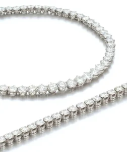 90-Carat Diamond Tennis Necklace 2 Carats Each F-G-H Color VS Clarity A