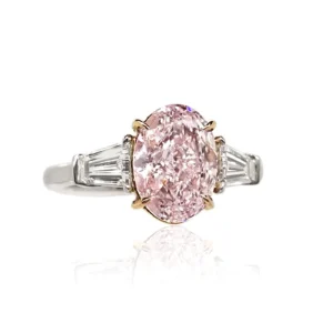 SCARSELLI 2 Carat Fancy Purple Pink Diamond Solitaire Ring GIA