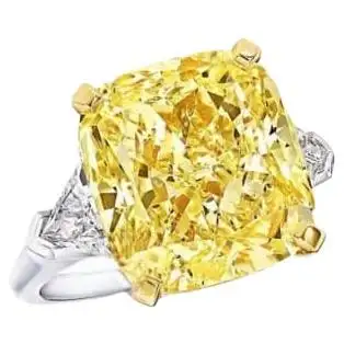 20.04-Carat Fancy Yellow Diamond Ring Rare Color VS2 Clarity 2 20.04-Carat Fancy Yellow Diamond Ring Rare Color VS2 Clarity