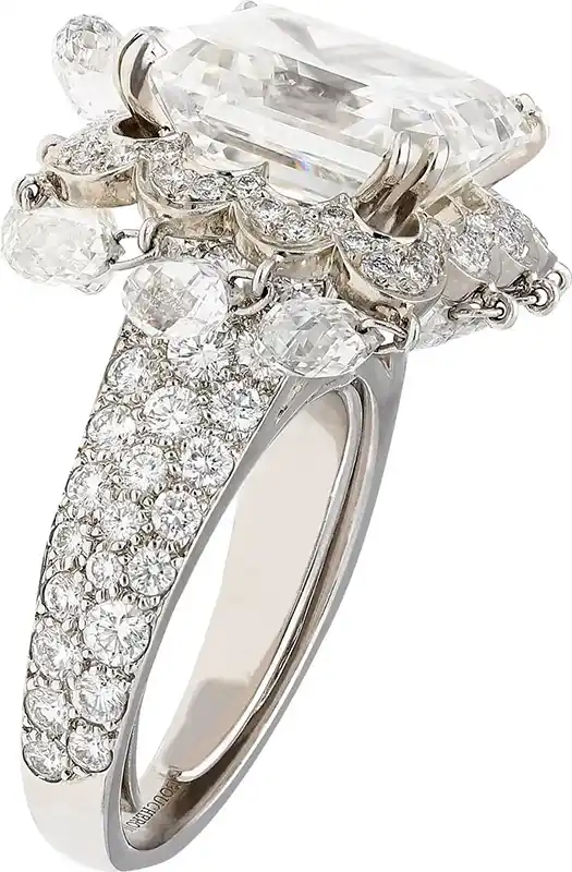 Luxury Boucheron Laperouse 8.03 Carat Emerald Cut G VS1 GIA Certified Diamond Ring 4 Boucheron "Laperouse" 8.03 Carat Emerald Cut G VS1 GIA Certified Diamond Ring