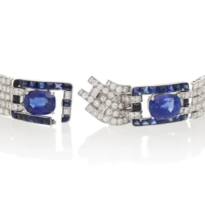 CARTIER PARIS Maillon Panther Sapphire and Diamond Necklace