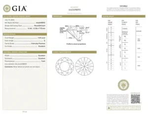 GIA Certified IF Clarity 7.59 Carat Round Brilliant Cut Diamond