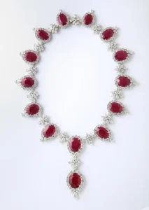Rare Ruby and Diamond Necklace 209ct 9 Ruby and Diamond Necklace