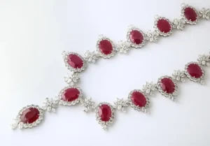 Rare Ruby and Diamond Necklace 209ct 11 Ruby and Diamond Necklace