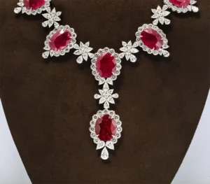 Rare Ruby and Diamond Necklace 209ct 12 Ruby and Diamond Necklace