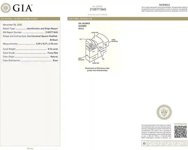 Spectra Fine Jewelry GIA Certified 0.76 Carat Radiant-cut Red Diamond Ring 5 Spectra Fine Jewelry GIA Certified 0.76 Carat Radiant-cut Red Diamond Ring