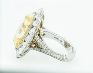 Diana m Fancy Intense Yellow Diamond Ring 16.30cts 12 Diana m Fancy Intense Yellow Diamond Ring 16.30cts