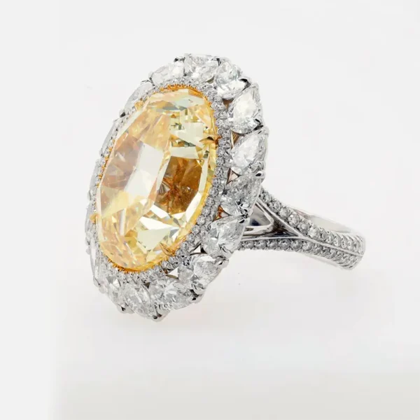 Diana m Fancy Intense Yellow Diamond Ring 16.30cts