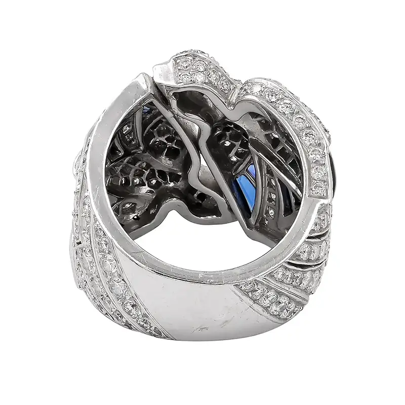 Rare Cartier Les Oiseaux Liberees Sapphire Diamond 5 Piece Suite 7 Cartier 'Les Oiseaux Liberees' Sapphire Diamond 5 Piece Suite