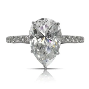 GIA Certified 10 Carat Pear Cut Diamond Ring