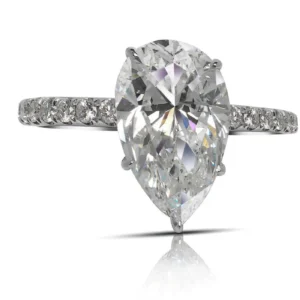GIA Certified 10 Carat Pear Cut Diamond Ring