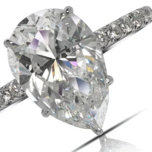 GIA Certified 10 Carat Pear Cut Diamond Ring