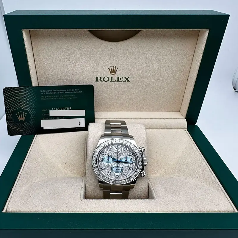 Luxury Rolex Daytona Platinum Diamond Pave Dial Men’s Watch 116576TBR 2 Rolex Daytona Platinum Diamond Pave Dial Men’s Watch 116576TBR