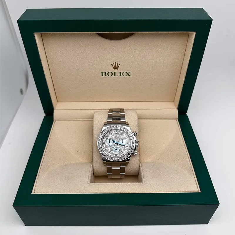 Luxury Rolex Daytona Platinum Diamond Pave Dial Men’s Watch 116576TBR 7 Rolex Daytona Platinum Diamond Pave Dial Men’s Watch 116576TBR