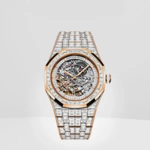 Audemars Piguet Royal Oak Skeleton Openworked Diamond Baguette Rose Gold 15417OR.ZZ.12.67OR0.01