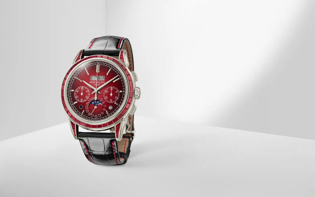 Luxury Patek Philippe Grand Complications 5271/12P-010 Ruby Perpetual Calendar Chronograph in Platinum 17 Patek Philippe Grand Complications 5271/12P-010 Ruby Perpetual Calendar Chronograph in Platinum