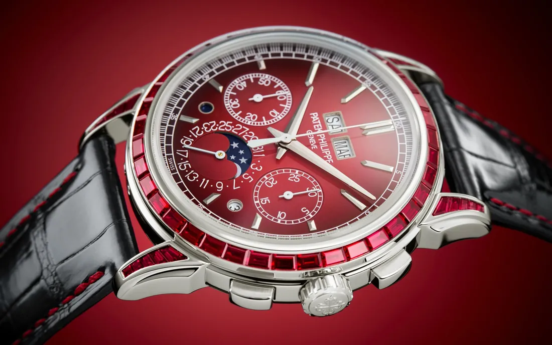 Luxury Patek Philippe Grand Complications 5271/12P-010 Ruby Perpetual Calendar Chronograph in Platinum 4 Patek Philippe Grand Complications 5271/12P-010 Ruby Perpetual Calendar Chronograph in Platinum