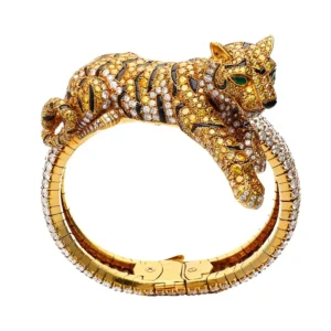 Cartier Vivid Yellow, White Diamond Panther Watch