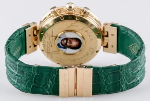 Gerald Genta Custom Watch with Exquisite 5 Carat Pink Diamond and 18K Gold Bezel