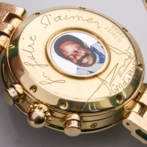 Gerald Genta Custom Watch with Exquisite 5 Carat Pink Diamond and 18K Gold Bezel