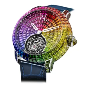 Brilliant Flying Tourbillon Rainbow White Gold on Strap Jacob & Co.