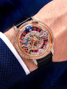Astronomia Casino Rose Gold Baguette on Strap Jacob & Co.